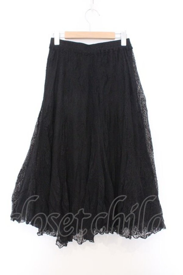 画像3: axes femme / レーシーロングスカート  クロ O-26-02-18-1012-AX-SK-IG-OS (3)