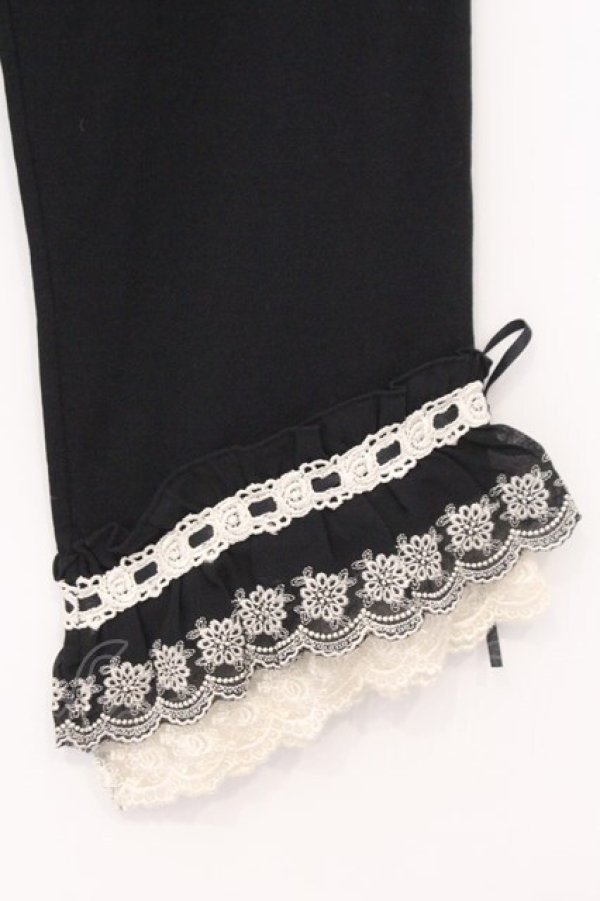 画像2: axes femme / はしごレースレギンス M クロ O-26-02-18-1013-AX-PA-IG-OS (2)