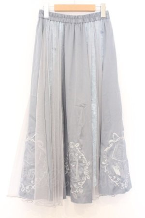 画像: axes femme / ＜美女と野獣＞スカート  サックス O-26-02-18-1014-AX-SK-IG-OS