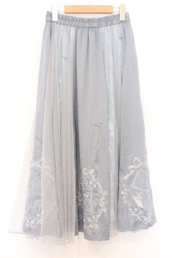 画像1: axes femme / ＜美女と野獣＞スカート  サックス O-26-02-18-1014-AX-SK-IG-OS (1)