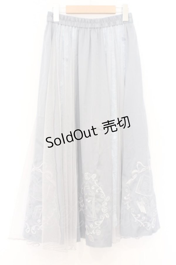 画像1: axes femme / ＜美女と野獣＞スカート  サックス O-26-02-18-1014-AX-SK-IG-OS (1)