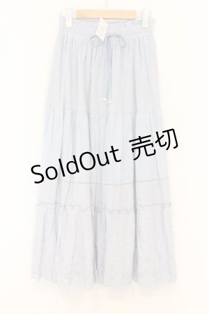 画像: axes femme POETIQUE / コットンレースティアードスカート  サックス O-26-02-18-1015-AX-SK-IG-OS