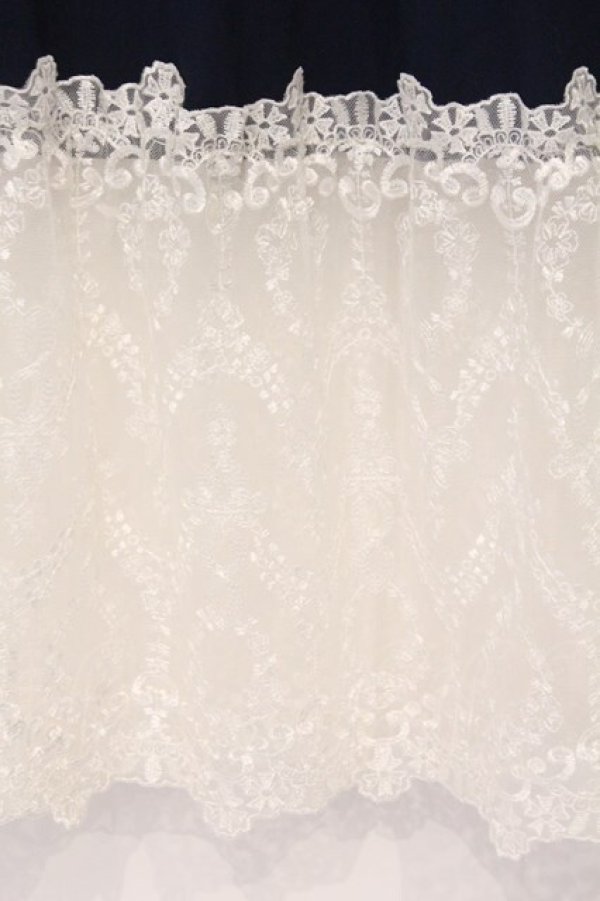 画像2: axes femme / 裾レースティアードスカート  ネイビー O-26-02-18-1017-AX-SK-IG-OS (2)