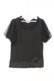 画像1: axes femme kawaii / チュールフリルカットソー  クロ O-26-02-18-1020-AX-TO-IG-OS (1)