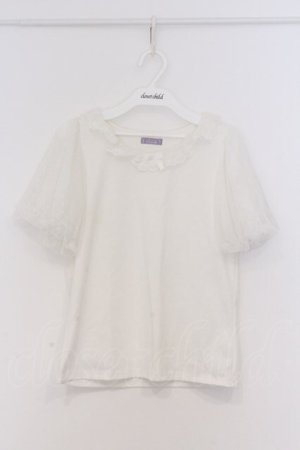 画像: axes femme kawaii / チュールフリルカットソー  シロ O-26-02-18-1021-AX-TO-IG-OS