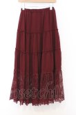 画像3: axes femme / 裾レースティアードスカート M ワイン O-26-02-18-1024-AX-SK-IG-OS (3)