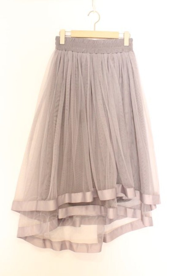 画像1: axes femme / フィッシュテールチュールスカート  グレー O-26-02-18-1031-AX-SK-IG-OS (1)