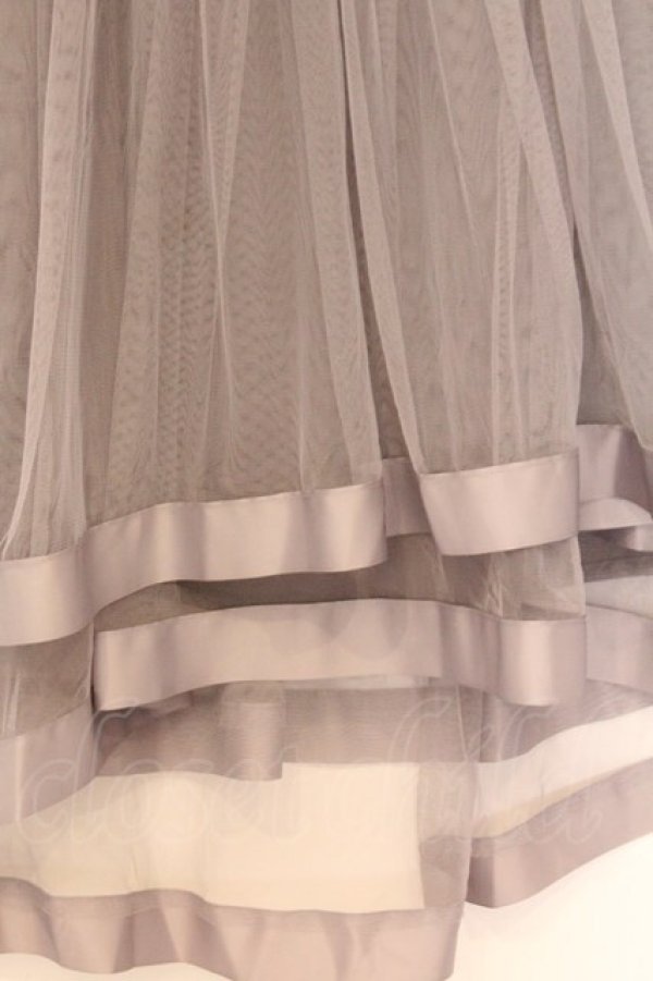 画像2: axes femme / フィッシュテールチュールスカート  グレー O-26-02-18-1031-AX-SK-IG-OS (2)