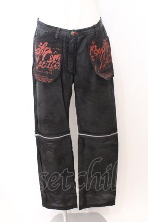 画像: h.NAOTO / Psycho le Cemuコラボ五芒星ファンタジーパンツ  ブラック O-26-02-18-007-HN-SK-OW-OS