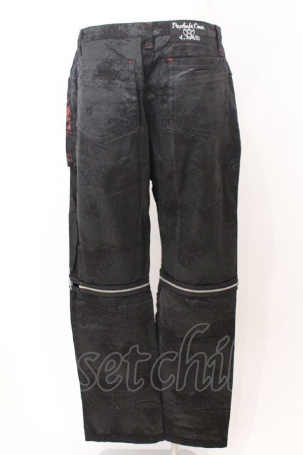 画像5: h.NAOTO / Psycho le Cemuコラボ五芒星ファンタジーパンツ  ブラック O-26-02-18-007-HN-SK-OW-OS (5)