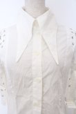 画像2: BPN / フィッシュテールベルテッドブラウス M ホワイト O-26-02-18-008-GO-BL-IG-OS (2)