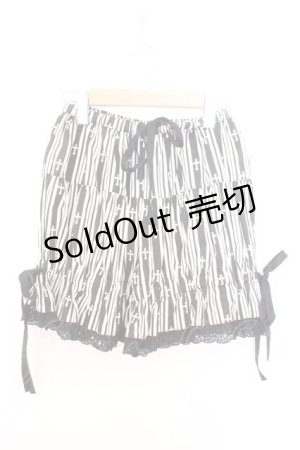 画像: PEACE NOW / クロスストライプドロワーズ  ブラック×ホワイト O-26-02-18-010-PU-PA-IG-OS