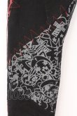 画像2: HANGRY&ANGRY / コミック風プリント継ぎ接ぎパンツ  ブラック×レッド×グレー O-26-02-18-011-HN-PA-IG-OS (2)