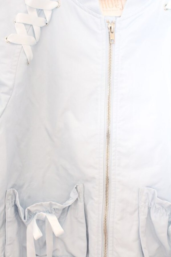 画像2: Secret Honey / ショルダーレースアップブルゾン  サックス O-26-02-18-012-CA-JA-IG-OS (2)