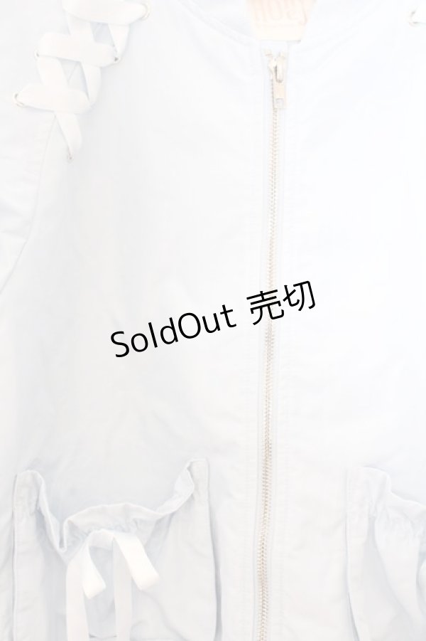 画像2: Secret Honey / ショルダーレースアップブルゾン  サックス O-26-02-18-012-CA-JA-IG-OS (2)