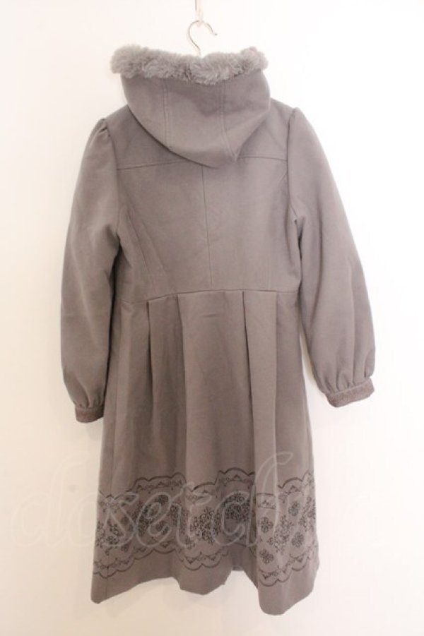 画像3: axes femme / パネル刺繍ダッフルコート M グレー O-26-02-18-013-AX-CO-IG-OS (3)