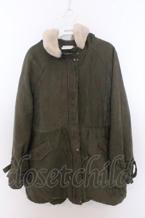 画像: axes femme / フード付ミドル丈モッズコート M カーキグリーン O-26-02-18-019-AX-CO-OW-OS