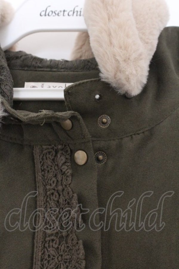 画像2: axes femme / フード付ミドル丈モッズコート M カーキグリーン O-26-02-18-019-AX-CO-OW-OS (2)