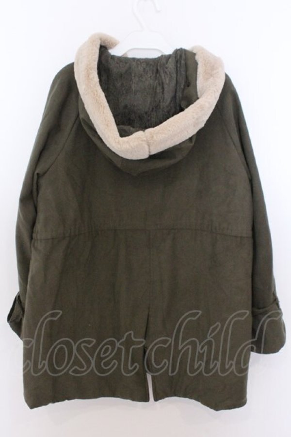 画像4: axes femme / フード付ミドル丈モッズコート M カーキグリーン O-26-02-18-019-AX-CO-OW-OS (4)