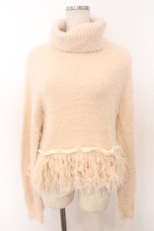 画像: mon lily / タートルシャギーニット M ピンク O-26-02-18-020-LO-TO-OW-OS