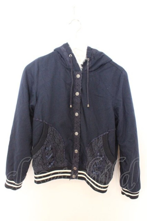画像1: axes femme POETIQUE / 裏ファーブルゾン  ネイビー O-26-02-18-022-AX-JA-IG-OS (1)