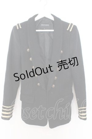 画像: yaponskii / ナポレオンショートコート  ブラック O-26-02-18-023-PU-CO-OW-OS