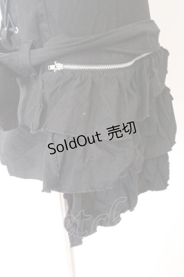 画像2: HELL CAT PUNKS / レースアップサイドフリルワンピース S ブラック O-26-02-18-027-PU-OP-OW-OS (2)