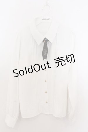 画像: Amavel / Historical Butler クロスタイブラウス F シロ O-26-02-18-030-CA-BL-OW-OS