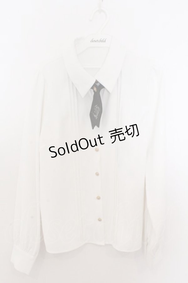 画像1: Amavel / Historical Butler クロスタイブラウス F シロ O-26-02-18-030-CA-BL-OW-OS (1)