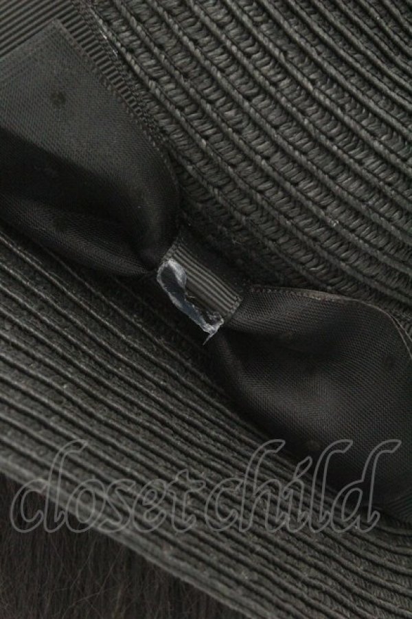 画像2: m petit by misako / TT*AMチュールリボンカンカン帽　  クロ O-26-02-19-036-LO-AC-IG-OS (2)