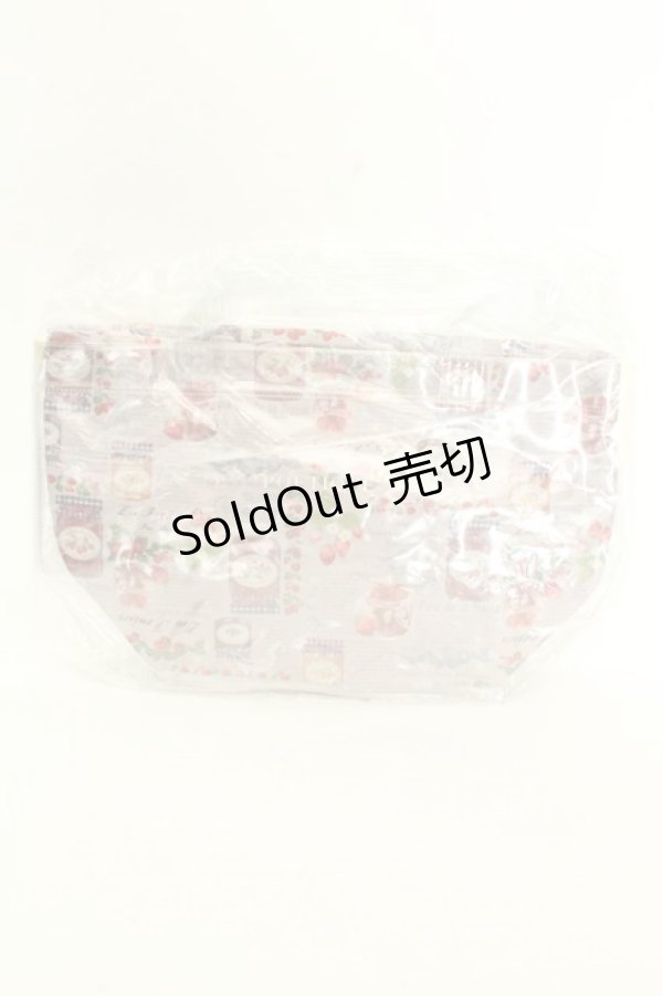 画像1: axes femme / ノベルティ巾着付きビニールバッグ  モカジャム瓶柄 O-26-02-19-042-AX-BG-IG-OS (1)