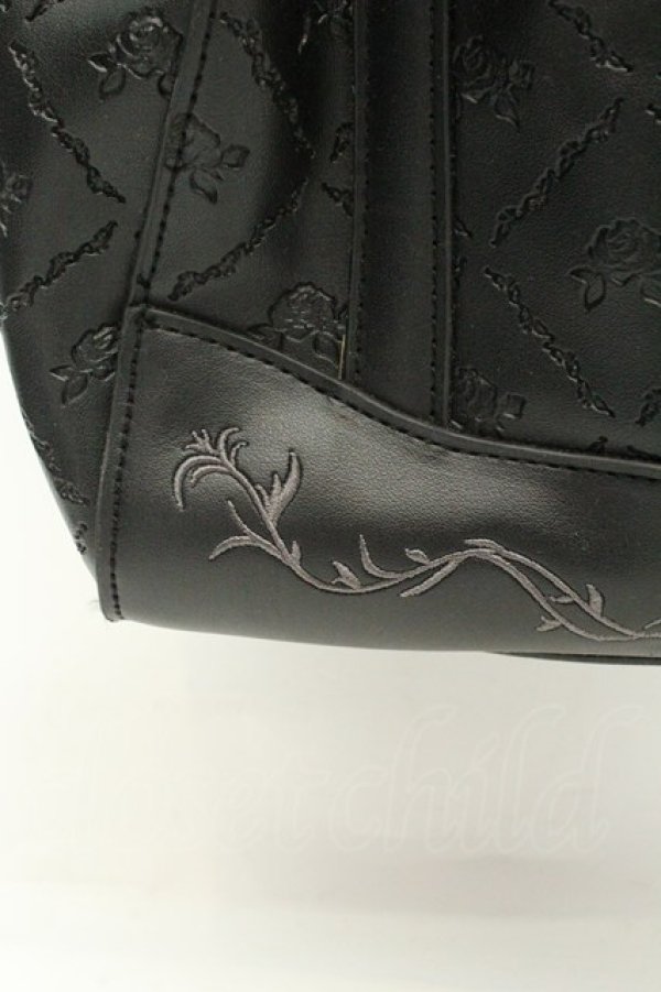 画像2: axes femme / 型押し２ＷＡＹリュック 13×27×13cm クロ O-26-02-19-047-AX-BG-IG-OS (2)