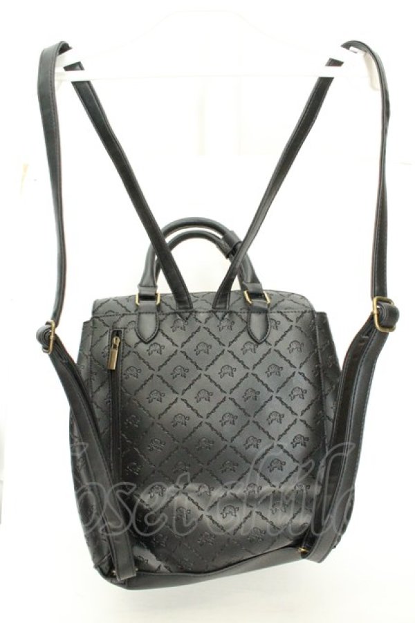 画像3: axes femme / 型押し２ＷＡＹリュック 13×27×13cm クロ O-26-02-19-047-AX-BG-IG-OS (3)