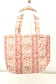 画像3: PINK HOUSE / キルトトートバッグ  ピンク フラワー柄 O-26-02-19-005-LO-BG-IG-OS (3)
