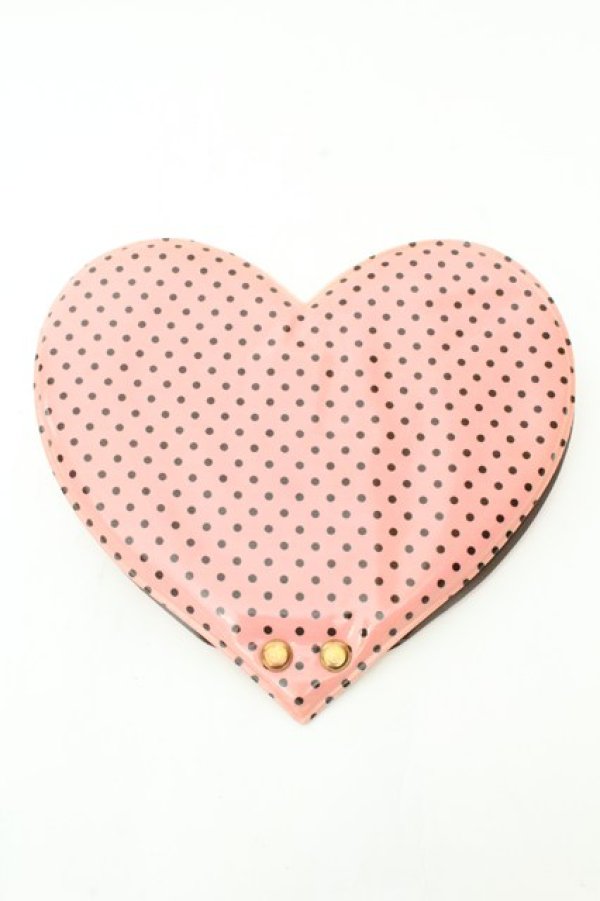 画像2: BABY,THE STARS SHINE BRIGHT / ドットリボンデコレーションハートミラー  ピンク O-26-02-19-053-BA-ZA-OW-OS (2)