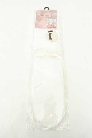 画像: m petit by misako / AMOVKレーシーフリル 23~25cm シロ O-26-02-19-054-LO-ZA-OW-OS