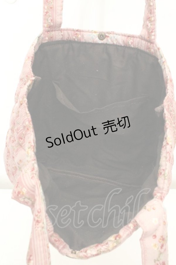 画像4: PINK HOUSE / キルトトートバッグ  ピンク フラワー柄 O-26-02-19-005-LO-BG-IG-OS (4)