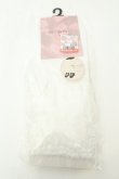 画像1: m petit by misako / AMCS3ダンレース　ソックス 23~25cm シロ O-26-02-19-056-LO-ZA-OW-OS (1)