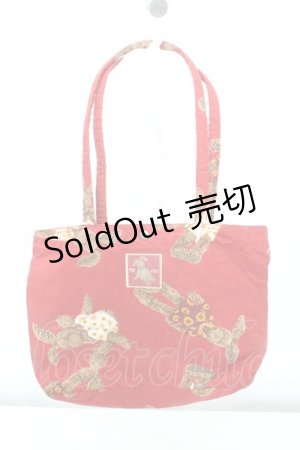 画像: PINK HOUSE / うさぎプリントトートバッグ  アカ O-26-02-19-006-LO-BG-IG-ZT0222G