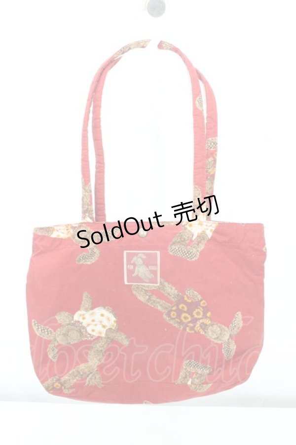 画像1: PINK HOUSE / うさぎプリントトートバッグ  アカ O-26-02-19-006-LO-BG-IG-ZT0222G (1)