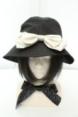 画像1: m petit by misako / サンリオコラボリボンバケットハット 57.5cm クロ O-26-02-19-061-LO-AC-OW-OS (1)