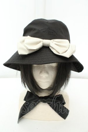 画像: m petit by misako / サンリオコラボリボンバケットハット 57.5cm クロ O-26-02-19-061-LO-AC-OW-OS