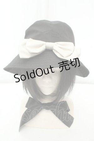 画像: m petit by misako / サンリオコラボリボンバケットハット 57.5cm クロ O-26-02-19-061-LO-AC-OW-ZTK008