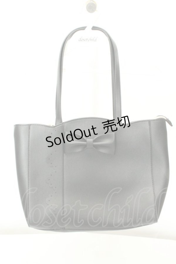 画像1: m petit by misako / AMリボントート  クロ O-26-02-19-065-0-BG-OW-ZTK042 (1)