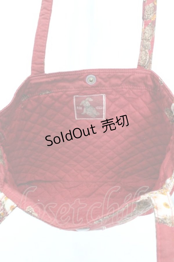 画像3: PINK HOUSE / うさぎプリントトートバッグ  アカ O-26-02-19-006-LO-BG-IG-ZT0222G (3)