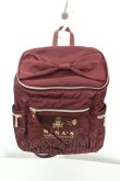 画像1: m petit by misako / NINA’S コラボリボンリュック  ワイン O-26-02-19-068-LO-BG-OW-OS (1)