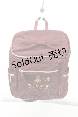 画像: m petit by misako / NINA’S コラボリボンリュック  ワイン O-26-02-19-068-LO-BG-OW-ZTK039