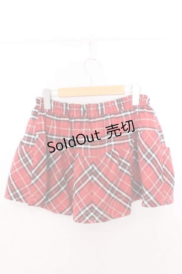 画像3: Candy stripper / リボンチェックスカパン 2 レッド O-26-02-19-1034-0-PA-OW-OS (3)