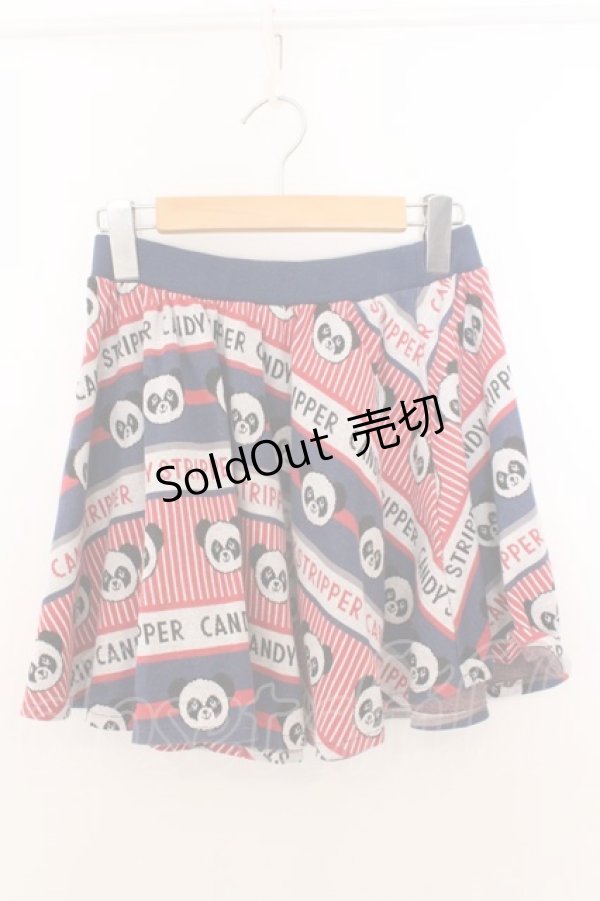画像1: Candy Stripper / ペペ＆ロゴスカート 2 ブルー×レッド O-26-02-19-1036-PU-SK-OW-OS (1)