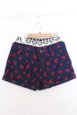 画像1: Candy Stripper / ペペ刺繍レイヤード風ショートパンツ S ネイビー×レッド O-26-02-19-1037-PU-PA-OW-OS (1)